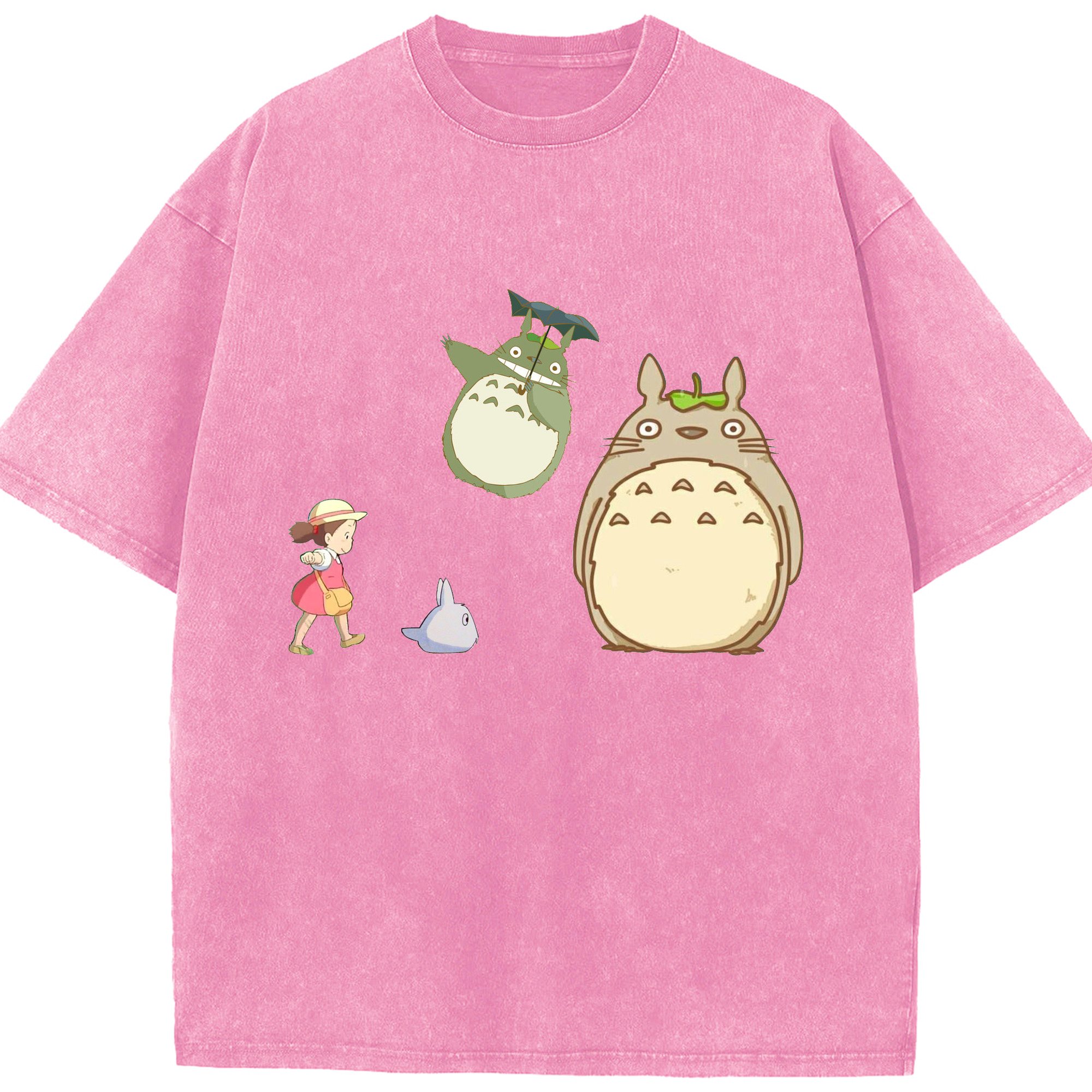（画像用） となりのトトロ 草壁メイ 草壁サツキ My Neighbor Totoro Satsuki Kusakabe Mei Kusakabe 綿100% ヴィンテージ風 半袖Tシャツ（フロントプリント）